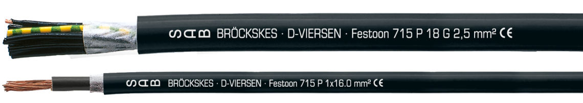 Marking for Festoon 715 P 07150162: SAB BRÖCKSKES · D-VIERSEN · Festoon 715 P 1x16.0 mm² CE