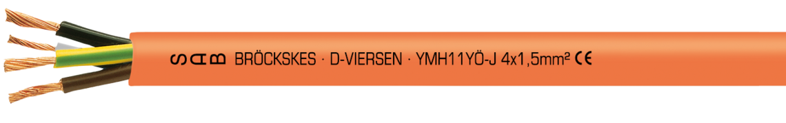 Marking for YMH11YÖ-J 02680415: SAB BRÖCKSKES · D-VIERSEN · YMH11YÖ-J 4 x 1,5 mm² CE