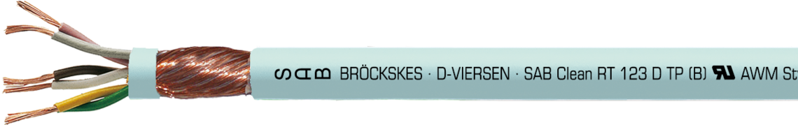 Marking for SABclean RT 123 D TP (B) 37939001: SAB BRÖCkSKES · D-VIERSEN · SAB Clean RT 123 D TP (B) UL AWM Style 20233 80°C 300V CSA AWM I/II A/B 80°C 300V FT1 FT2 37939001 CE