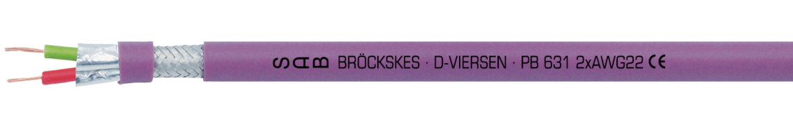 Marking for PB 631 06312331: SAB BRÖCKSKES · D-VIERSEN ·  PB 631 2 x AWG 22 CE