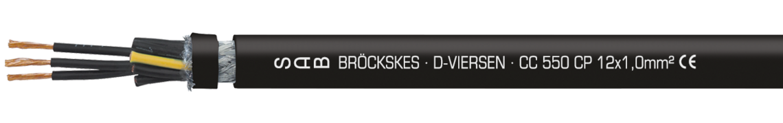 Marking example: SAB BRÖCKSKES · D-VIERSEN · CC 550 CP 5 x 1,5 mm² CE