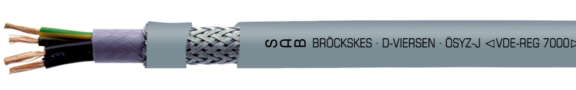 Marking for CC 500 SY (TR) 02180405: SAB BRÖCKSKES · D-VIERSEN · ÖSYZ-J (TR) VDE-Reg.-Nr. 7000 CC 500 SY 4 x 0,5 mm² CE