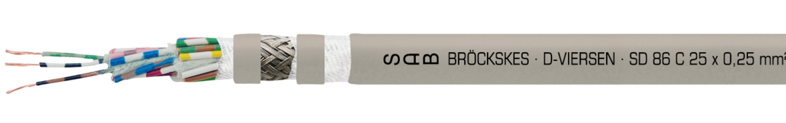 Marking example: SAB BRÖCKSKES · D-VIERSEN · SD 86 C 25 x 0,25 mm² CE