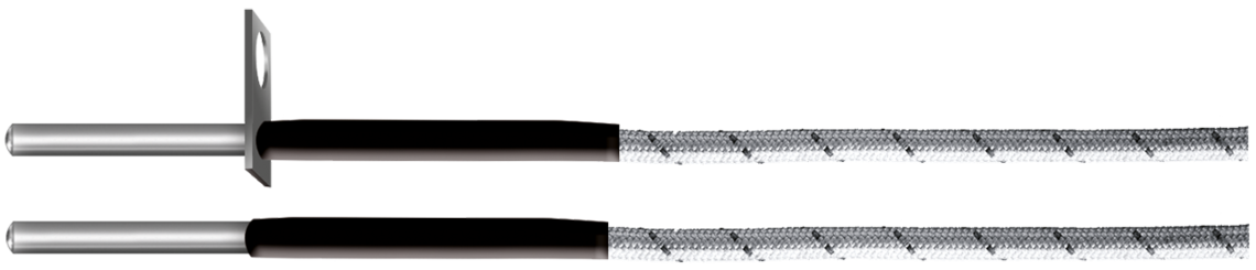 Temperature sensor with connection cable