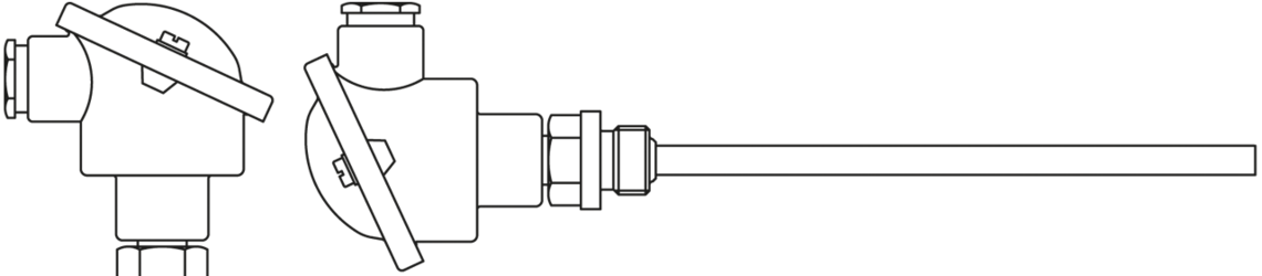 Screw-in protecting armatures for gauge slides Ø 6 mm