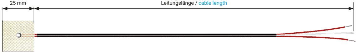 Self-adhesive surface resistance thermometer