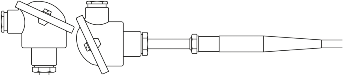 weld-in protecting armatures for gauge slides Ø 3 mm