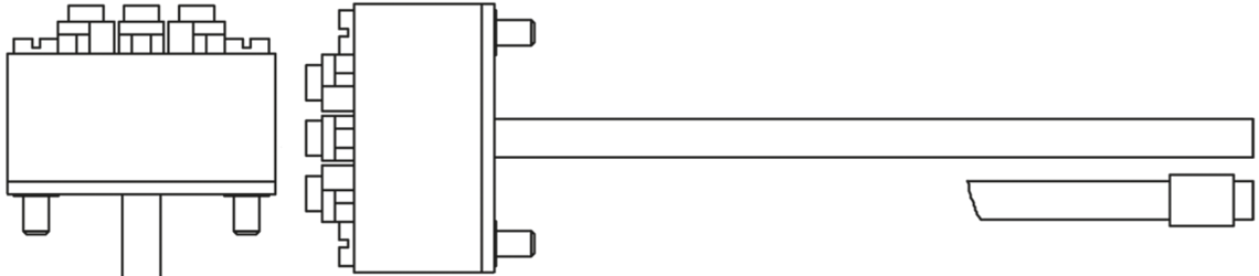 Gauge slide with 1 transmitter