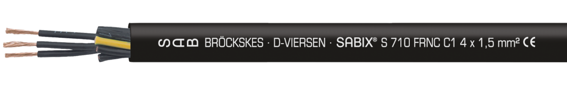 Marking for SABIX® S 710 FRNC C1 67100415: SAB BRÖCKSKES · D-VIERSEN · SABIX® S 710 FRNC C1 4 x 1,5 mm² CE