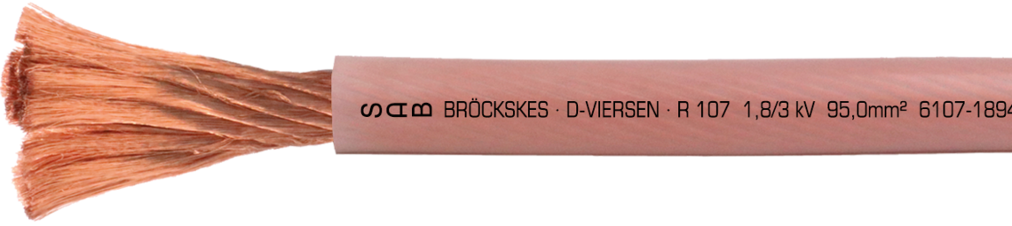 Marking example: SAB BRÖCKSKES · D-VIERSEN · R 107 · 1,8/3 kV 95,0mm²  6107-1894