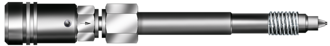 Melt temperature probe for temperature measurement of plastic melt in extruders, injection moulding machines and injection moulds