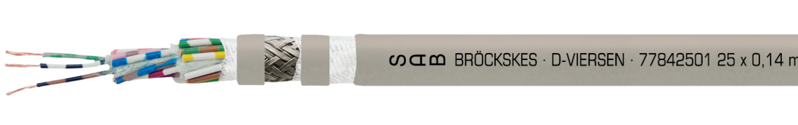 Marking for SD 980 CP 77842501: SAB BRÖCKSKES · D-VIERSEN · 77842501 25 x 0,14 mm² SD 980 CP 26 AWG/25c 77842625 UL AWM Style 21198 80°C 300V CSA AWM I/II A/B 80°C 300V FT1 FT2 CE