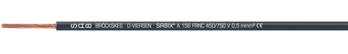 Marking example: SAB BRÖCKSKES · D-VIERSEN · SABIX® A 156 FRNC 450/750 V 1,5 mm² CE