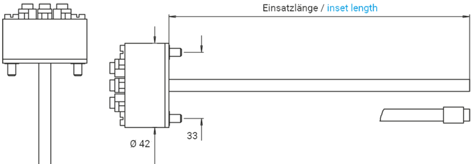 Gauge slide with 1 transmitter