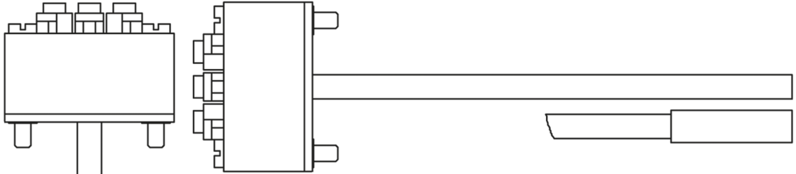 Gauge slide with 1 transmitter