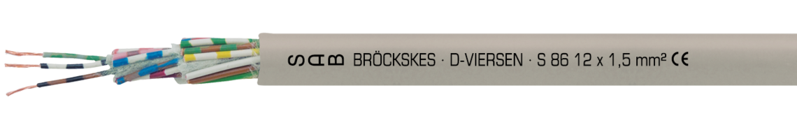 Marking example: SAB BRÖCKSKES · D-VIERSEN · SD 86 25 x 0,25 mm² CE