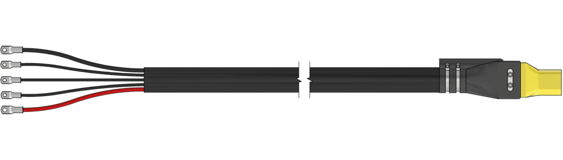 Ground power supply cable Marking example: SAB Bröckskes · D-Viersen · GP 270V DC 8x8AWG+8x8 AWG+2x3x14AWG 3400-0504 CE