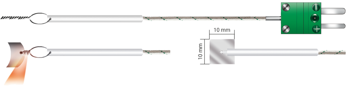 Surface thermocouple with ceramic housing
