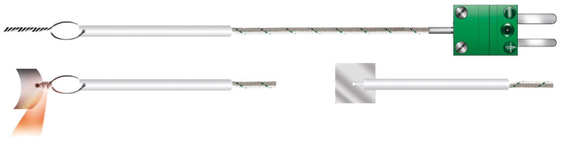 Surface thermocouple with ceramic housing