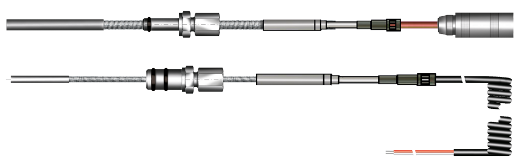 Dip stick resistance thermometer