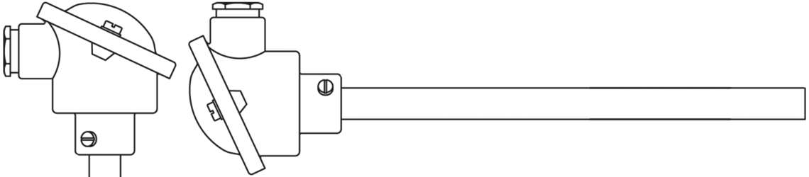 Immersion protecting armatures for gauge slides Ø 8 mm