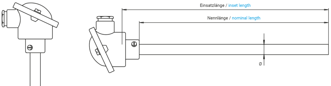 Immersion protecting armatures for gauge slides Ø 8 mm