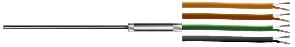 Mineral insulated thermocouple with Besilen (silicone) connection cable A 15 - 022 HT