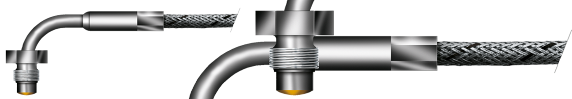 Angle screwed thermocouple