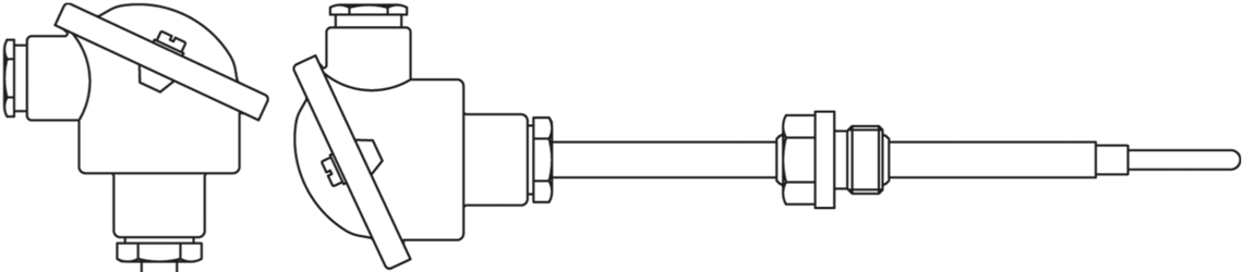 Screw-in protecting armatures for gauge slides Ø 3 mm