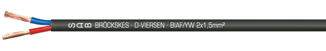 Marking for BiAF/YW 01352151: SAB BRÖCKSKES · D-VIERSEN · BIAF/YW 2x1,5mm²