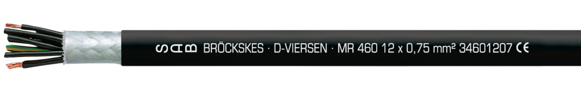Marking example: SAB BRÖCKSKES · D-VIERSEN · MR 460 12 x 0,75 mm² 34601207 CE