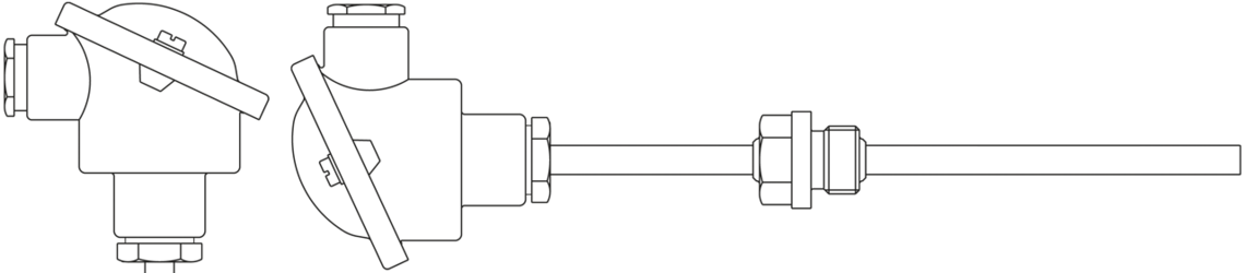 Screw-in protecting armatures for gauge slides Ø 6 mm