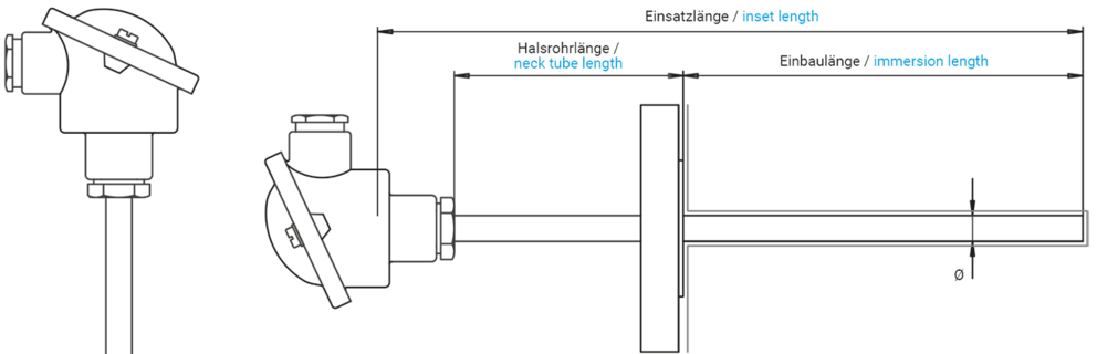 Flange protecting armature for gauge slides Ø 6 mm