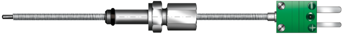 Dip-stick thermocouple