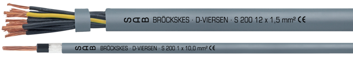 Marking for S 200 07741215: SAB BRÖCKSKES · D-VIERSEN · S 200 12 x 1,5 mm² CE