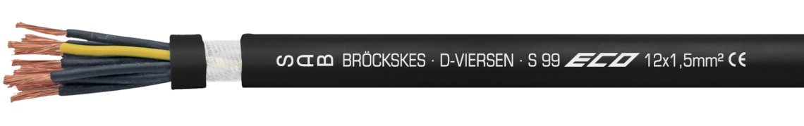 Marking example:
SAB BRÖCKSKES · D-VIERSEN · S 99 ECO 12x1,5mm² CE