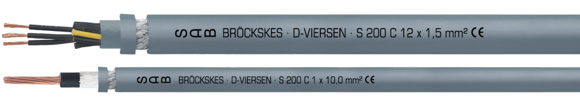 Marking for S 200 C 07841215: SAB BRÖCKSKES · D-VIERSEN · S 200 C 12 x 1,5 mm² CE